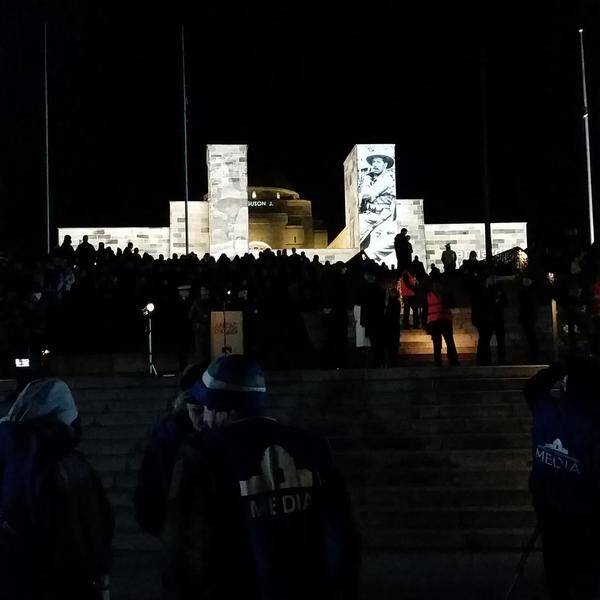 Tens of thousands stand in silence at the Dawn Service in Canberra Photo: Ben Westcott