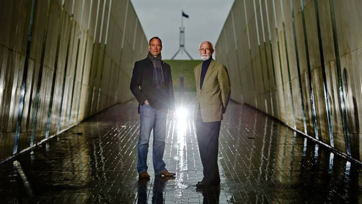ANU's Ken Taylor (right) and World Heritage Institute expert Dr Ron van Oers will speak at a conference on Canberra. Photo: Jay Cronan