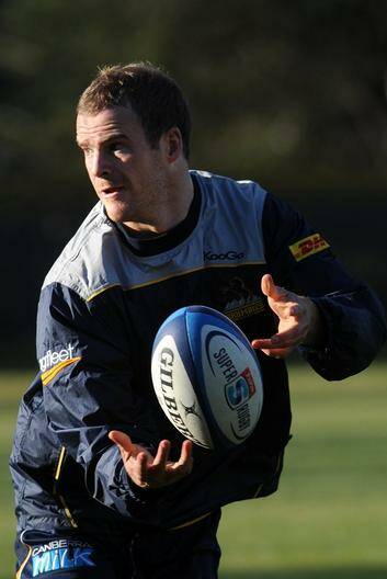 Brumbies player Pat McCabe  at team training at Griffith Oval. Photo: Richard Briggs