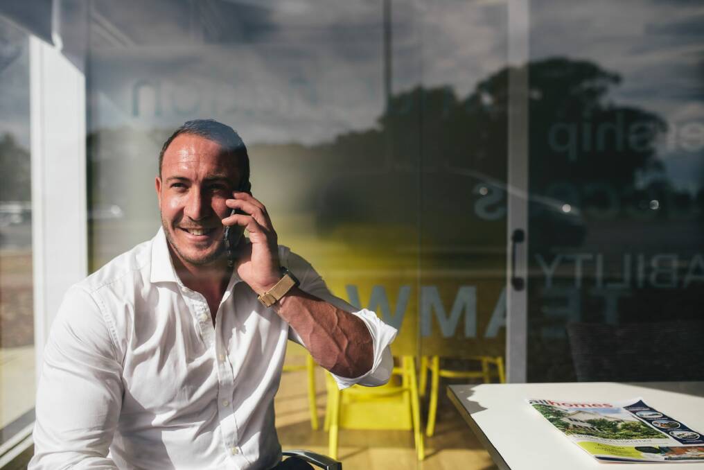 Real estate agent Liam Wilson who works an average 60hrs a week and exercises 2 hours a day. Photo: Rohan Thomson