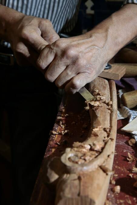 Hashmat Shafaq learnt his trade at a woodworking factory in Afghanistan. Photo: Jeffrey Chan