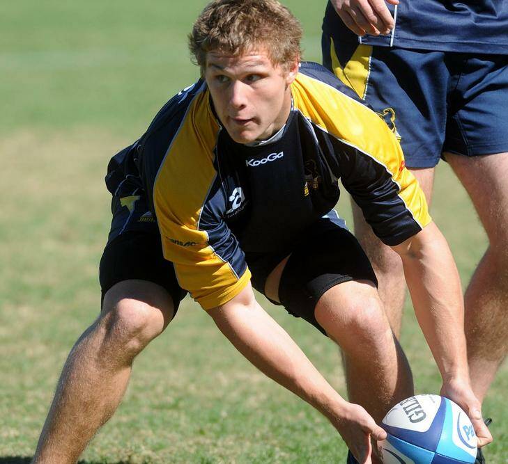 Brumbies player Michael Hooper at team training at Marist College in Pearce on April 15. Photo: Richard Briggs