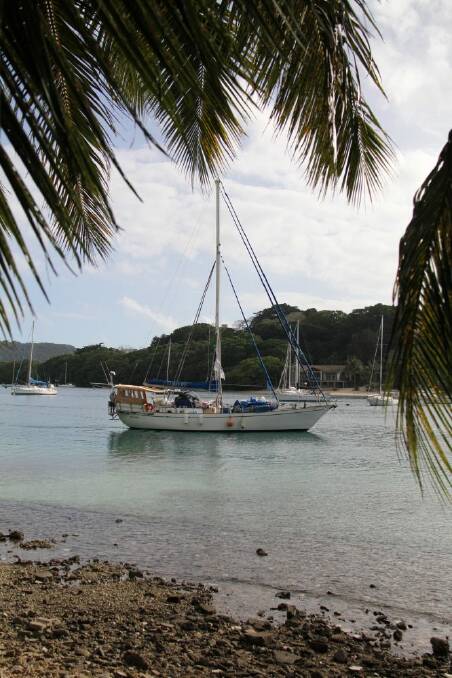 Chimere arriving in Port Vila after the first leg of its mission Photo: Ross Peake