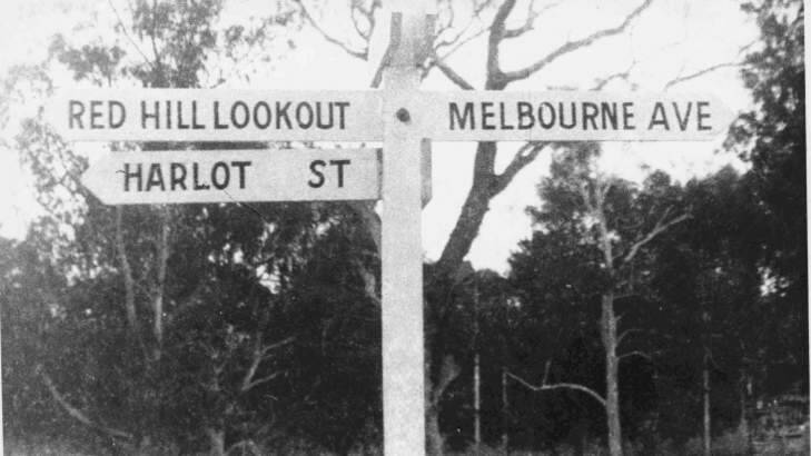 Student street-sign prank of the 1960s. Photo: Supplied