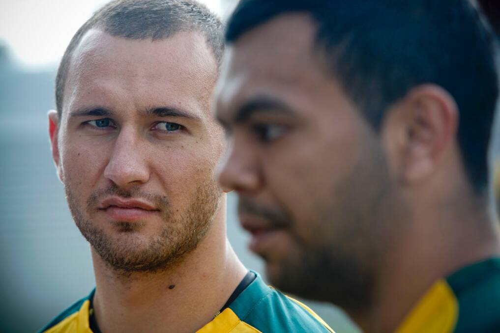 "There wasn't really a welcome party": Quade Cooper on the arrival on Kurtley Beale. Photo: Glenn Hunt
