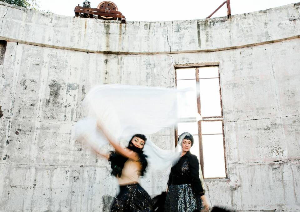 Hundreds of Canberra dancers performed during Australian Dance Week, including Rachel Reid and Liz Lea, pictured at Mt Stromlo observatory. Photo: Jamila Toderas