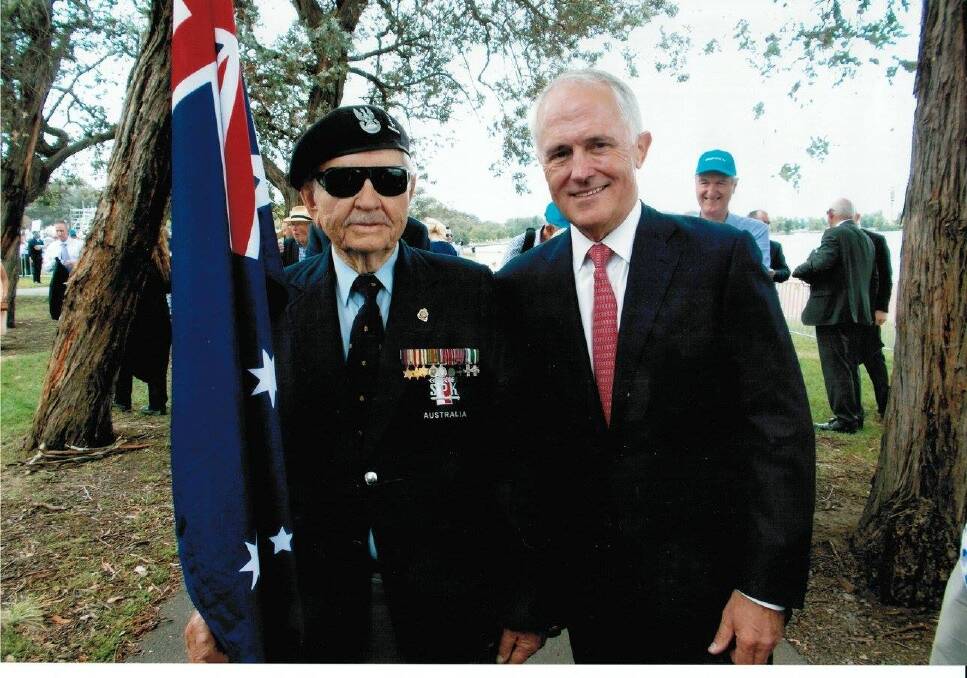 Henryk Frank Kustra with Prime Minister Malcolm Turnbull. Photo: Supplied