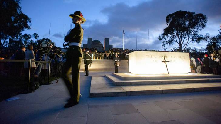 The Anzac Day Dawn Service at the Australian War Memorial. Photo: Chris Holly