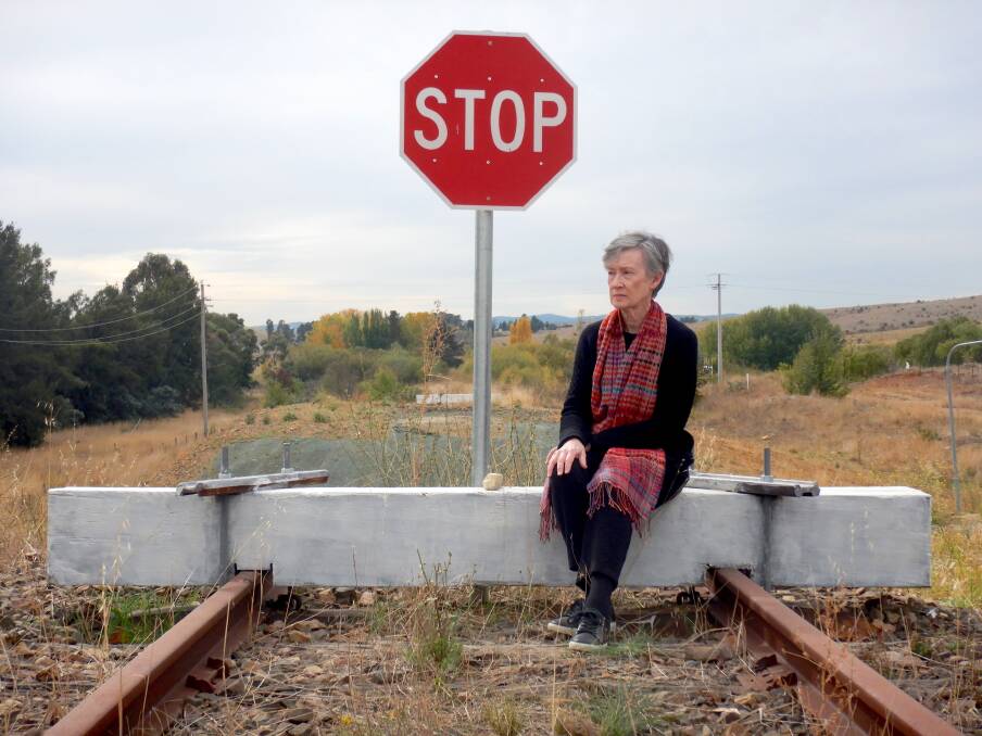 Anne Forrest at the site of the recently demolished ‘Petrov Bridge’ in Hume. Photo: Tim The Yowie Man