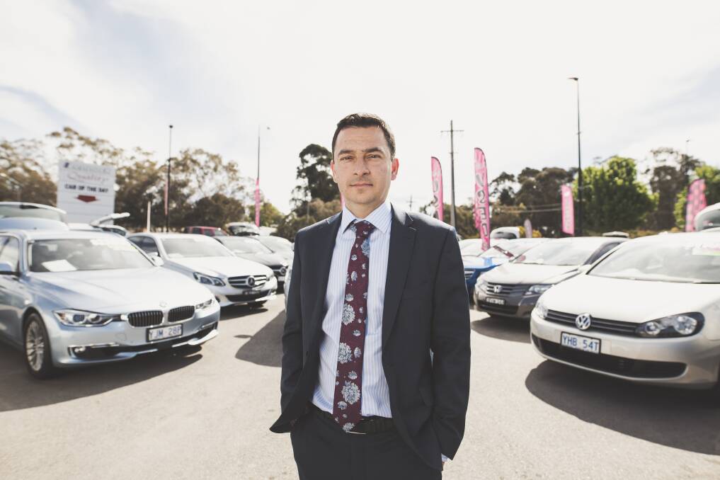 Peter Axiom, ACT head of Australian Automotive Dealers Association. Peter is one of more than 100 car dealers in Phillip facing significant rates increases after government increased land valuations in the area. Photo: Jamila Toderas