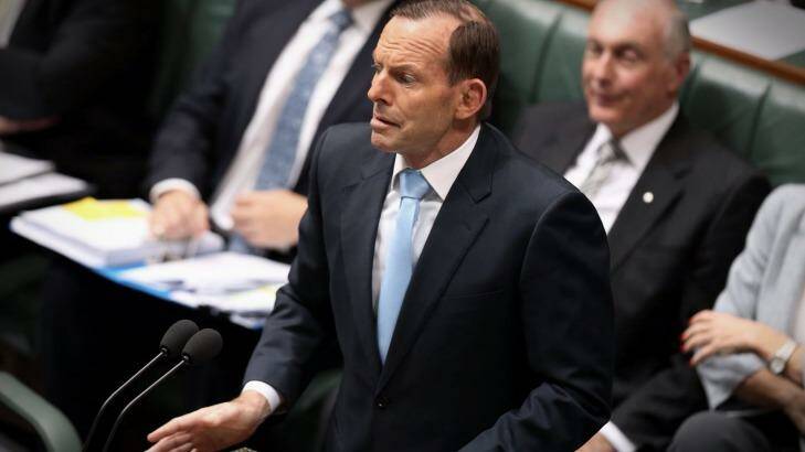 Prime Minister Tony Abbott in question time. Photo: Andrew Meares