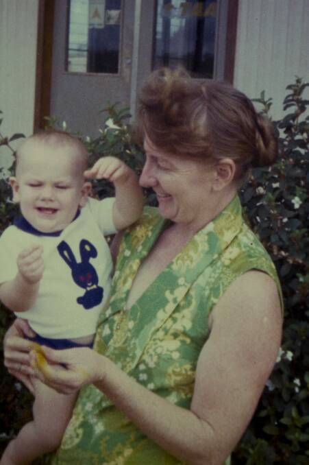 Then nursing sister Mary Porter with her young son Daniel in the Northern Territory in the early 1970s. Photo: Supplied