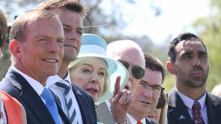 Prime Minister Tony Abbott and Governor-General Quentin Bryce at the National Australia Day Citizenship Ceremony in Canberra on Sunday. Photo: Andrew Meares