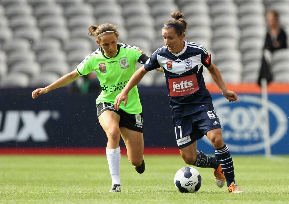 Lisa De Vanna playing against Canberra United in 2014. Photo: Getty Images