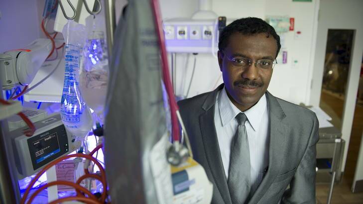 Associate professor Abdel-Latif Mohamed, Acting Director of Neonatology, at the Canberra Hospital. Photo: Rohan Thomson