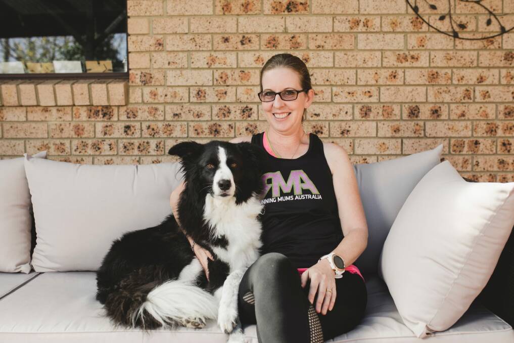 Kylie Scales has been going for runs with her dog Jake as preparation for the 10km in the Australian Running Festival.  Photo: Jamila Toderas