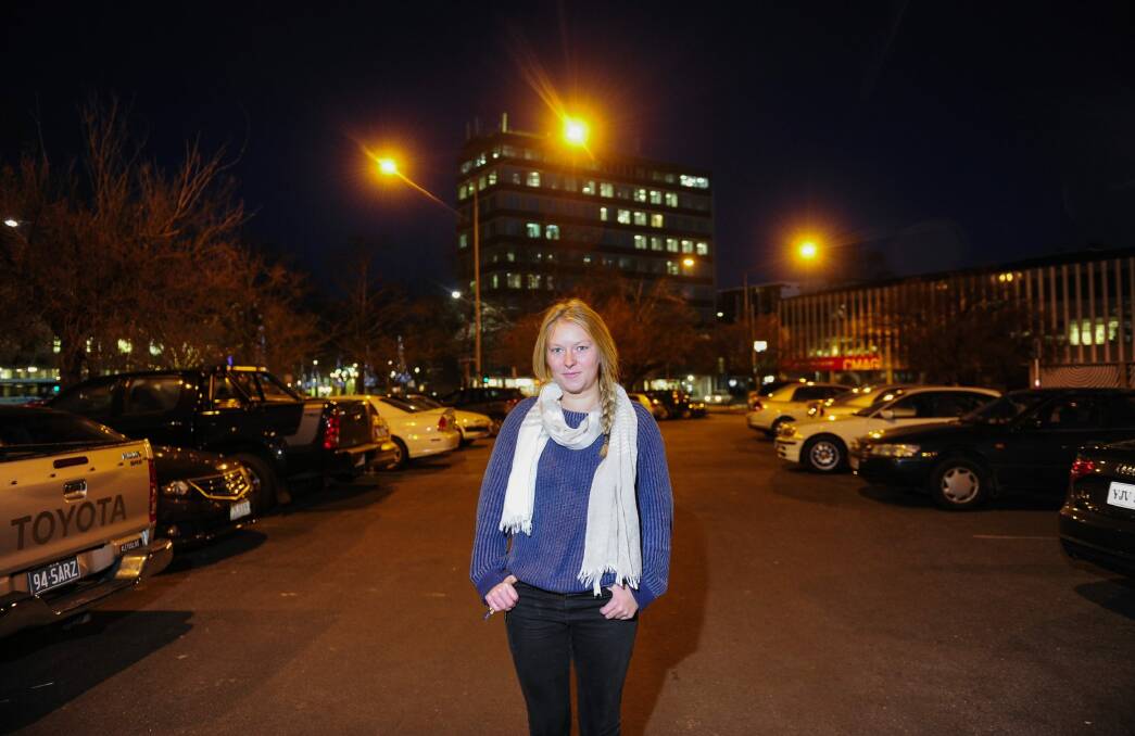 Veronica Trow, 21 of Curtin said every extra dollar paid in parking adds up.  Photo: Melissa Adam