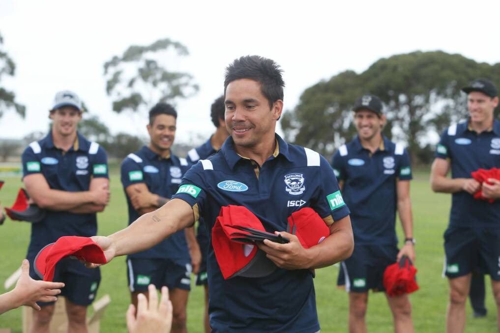 If the hat fits: Mathew Stokes is now a Bomber. Photo: Angela Milne