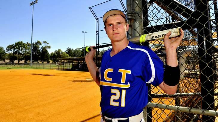 Josh McGovern, 16, will play in the under 19's National Softball championships. Photo: Melissa Adams
