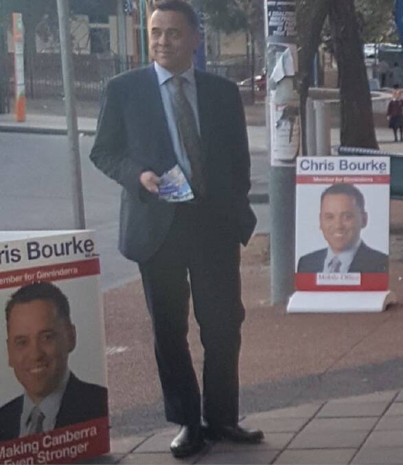 Chris Bourke, photographed covertly and then accused of wrongly using taxpayer-funded material in his election campaign. Dr Bourke was cleared of any wrongdoing.