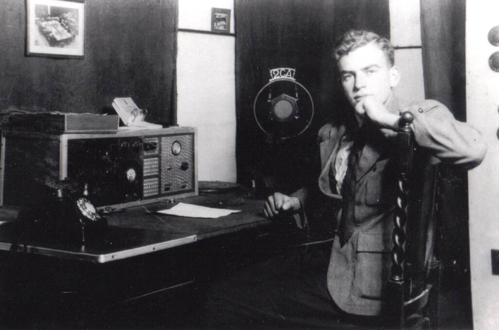 Flight controller: George Barlin in the 2CA studios in Kingston in the early 1930s. Photo: Courtesy George Barlin