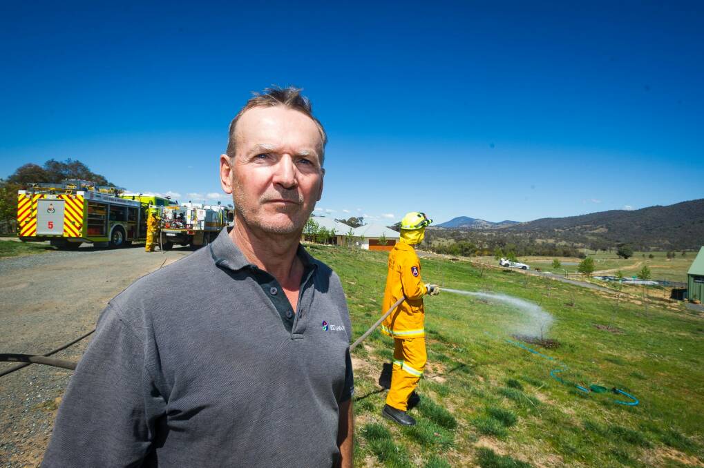 Farm owner John Lilleyman is prepared for the fire season. Photo: Dion Georgopoulos Photo: Dion Georgopoulos