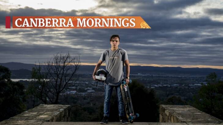 Connor Nonas is ranked 25th in the world in downhill skateboarding.  Photo: Jay Cronan