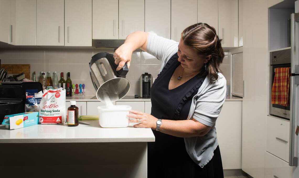 Serina Bird also makes her own washing powder. Photo: Elesa Kurtz