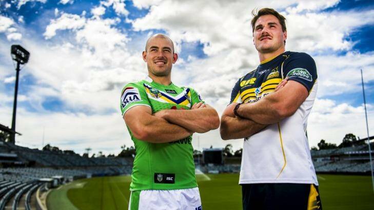 Joining forces: The Brumbies and Raiders will both play at Canberra Stadium this weekend. Photo: Rohan Thomson