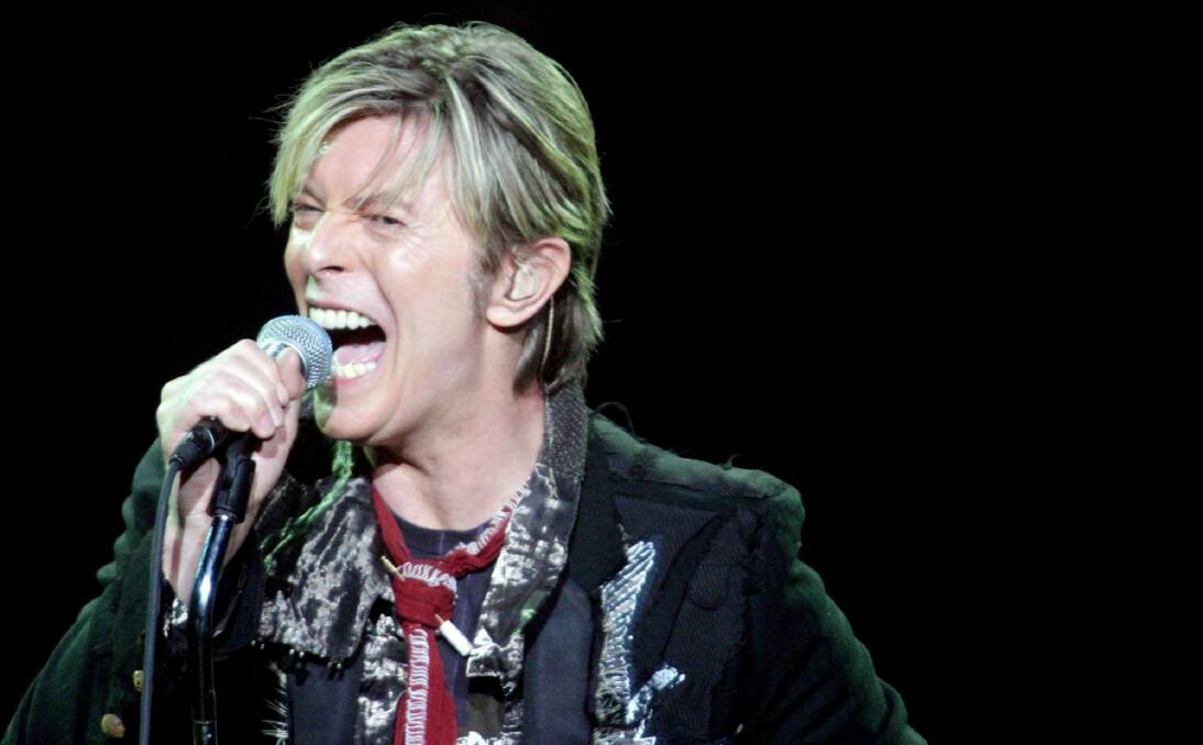 Incredible talent and creativity... David Bowie performs at the Sydney Entertainment Centre in 2003. His songs will live on. Photo: Domino Postiglione