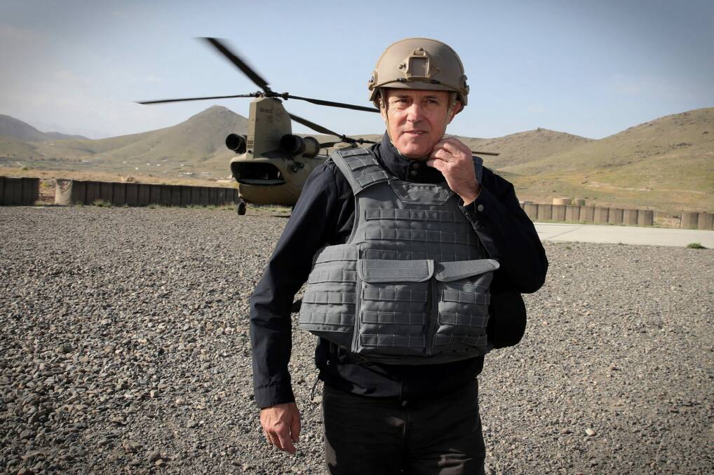 Prime Minister Malcolm Turnbull during a recent visit to troops in Afghanistan. Photo: Andrew Meares