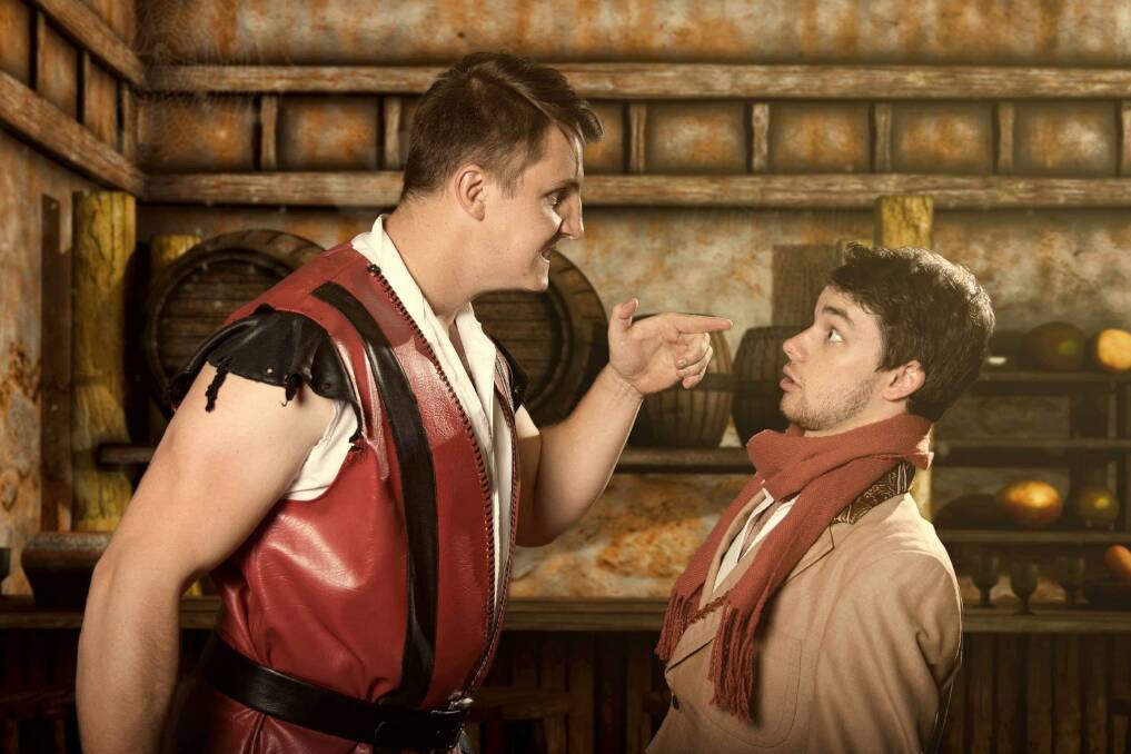 Liam Jones as Gaston and Glenn Brighenti as his trusty sidekick Lefou. Photo: Pat Gallagher