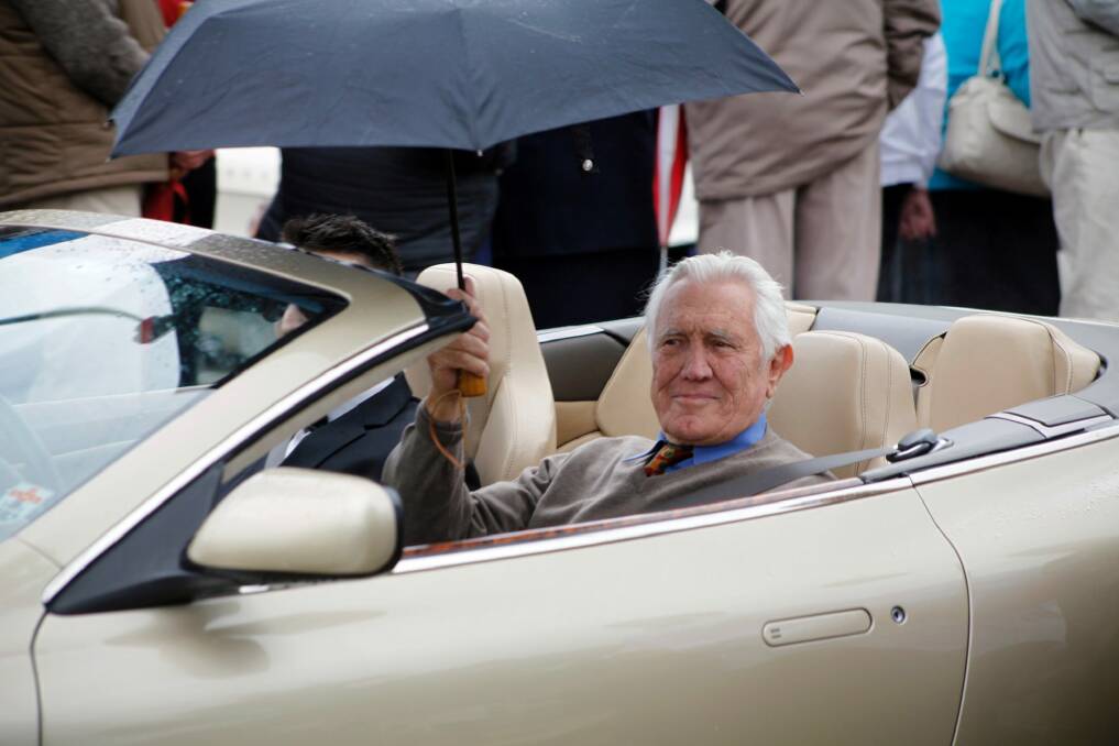 Australia's James Bond, George Lazenby, at last year's SPYfest in Goulburn. He'll be back for more at this year's festival September 16 to 18.
 Photo: Peter Oliver