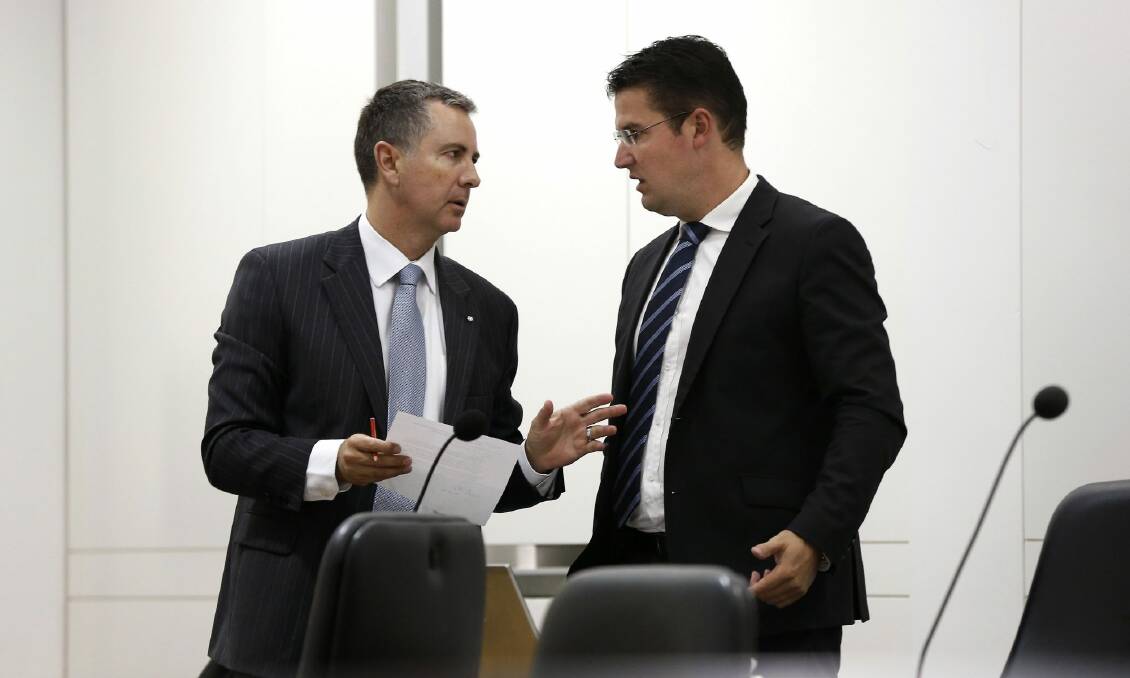 Canberra Liberals leader Jeremy Hanson and ACT senator Zed Seselja. Photo: Jeffrey Chan