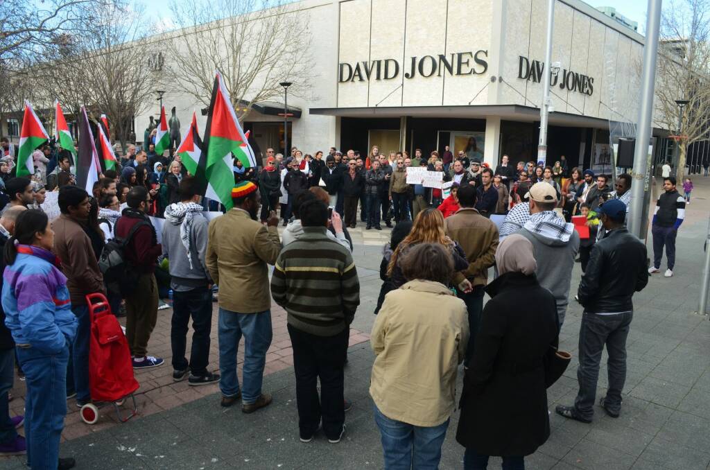 Supporters of Palestine united in Civic on Saturday.