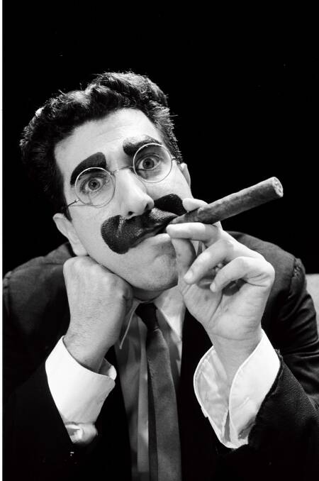 Frank Ferrante as Groucho Marx with the trademark cigar. Photo: Supplied