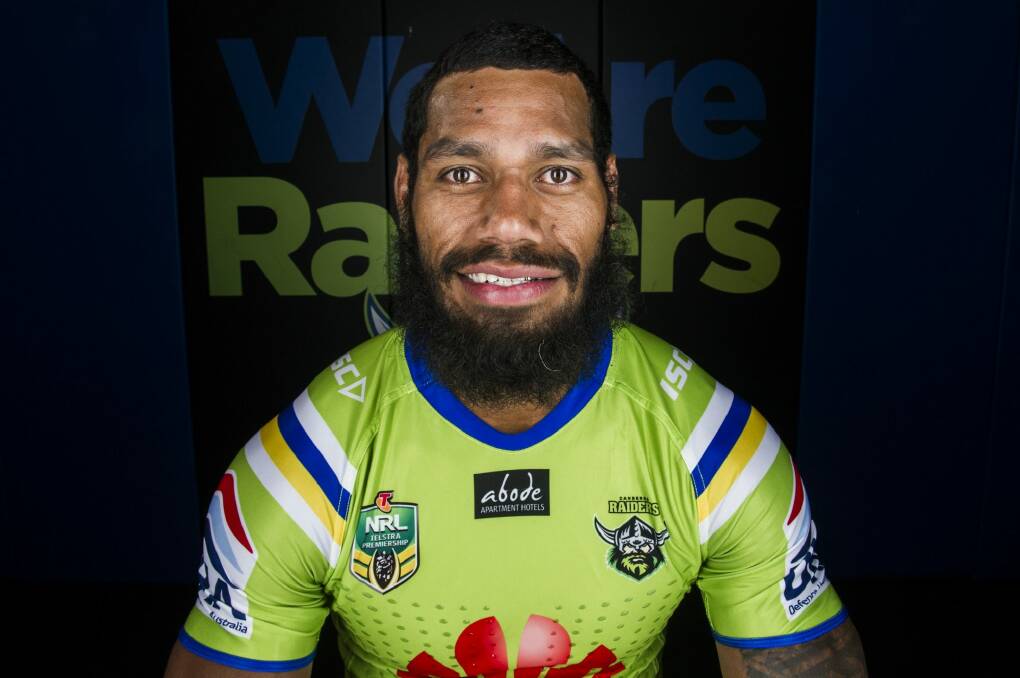 Canberra Raiders winger Sisa Waqa adds a wealth of experience to the team. Photo: Rohan Thomson