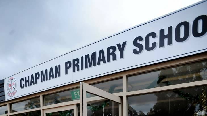 A near miss outside Chapman Primary school has prompted an inquiry by the Australian Federal Police. Photo: Karleen Williams