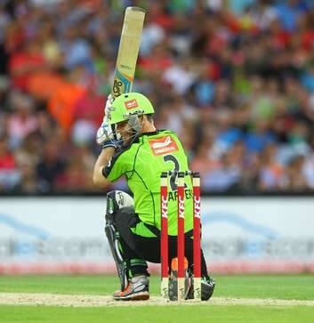 Ryan Carters in play during the Sydney Thunder vs The Sydney Sixes at ANZ Stadium in 2012. Photo: Brendan Esposito