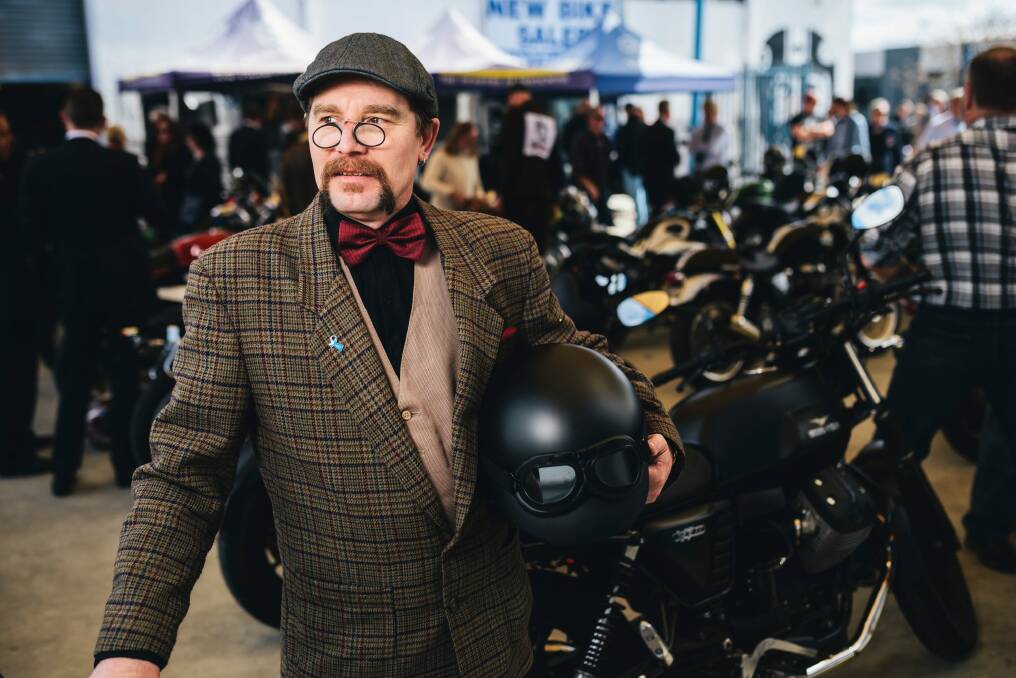 Craig Clancy at the start of the Distinguished Gentleman's Ride. Photo: Rohan Thomson