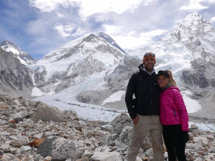 The Canberra couple before climbing Mount Everest.  Photo: Laura Meadley 
