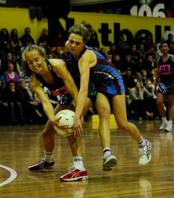 Bec Collis, right, will be a big loss for Canberra. Photo: Melissa Adams