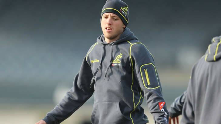 Jesse Mogg of the Wallabies runs during an Australian Wallabies training session at Visy Park on June 24, 2013 in Melbourne, Australia. Photo: Getty Images