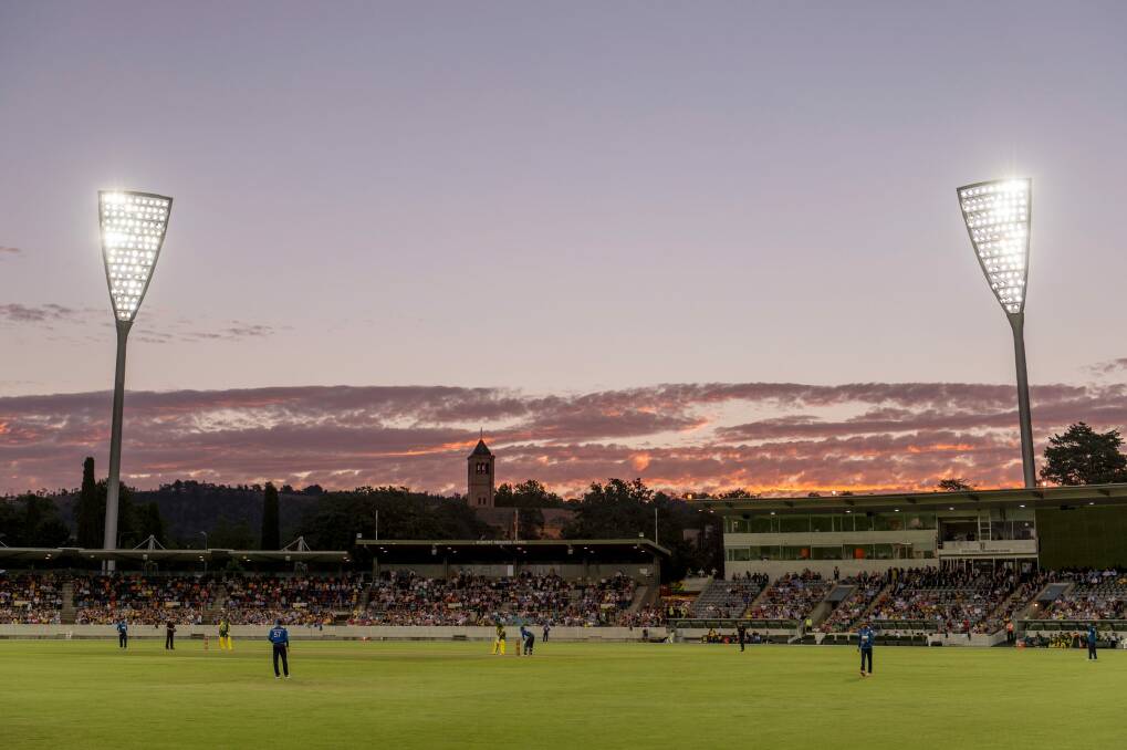 T20 cricket comes to Canberra this Friday night at Manuka Oval. Photo: Jay Cronan