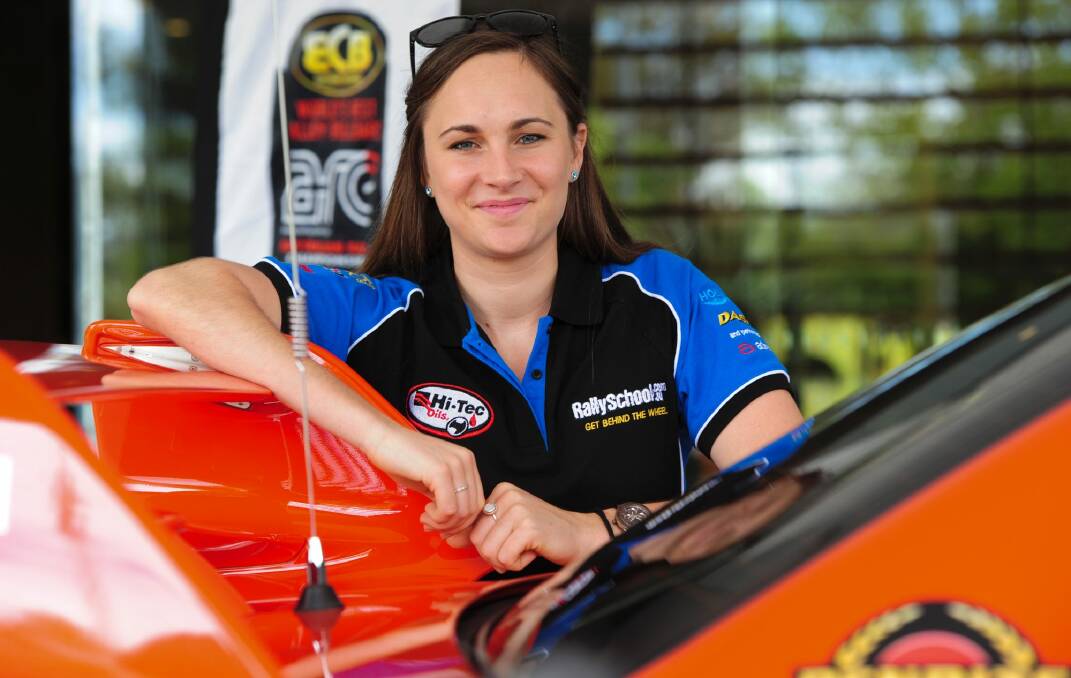 Canberra driver Molly Taylor is second in the Australian Rally Championship after the opening round in WA. Photo: Graham Tidy