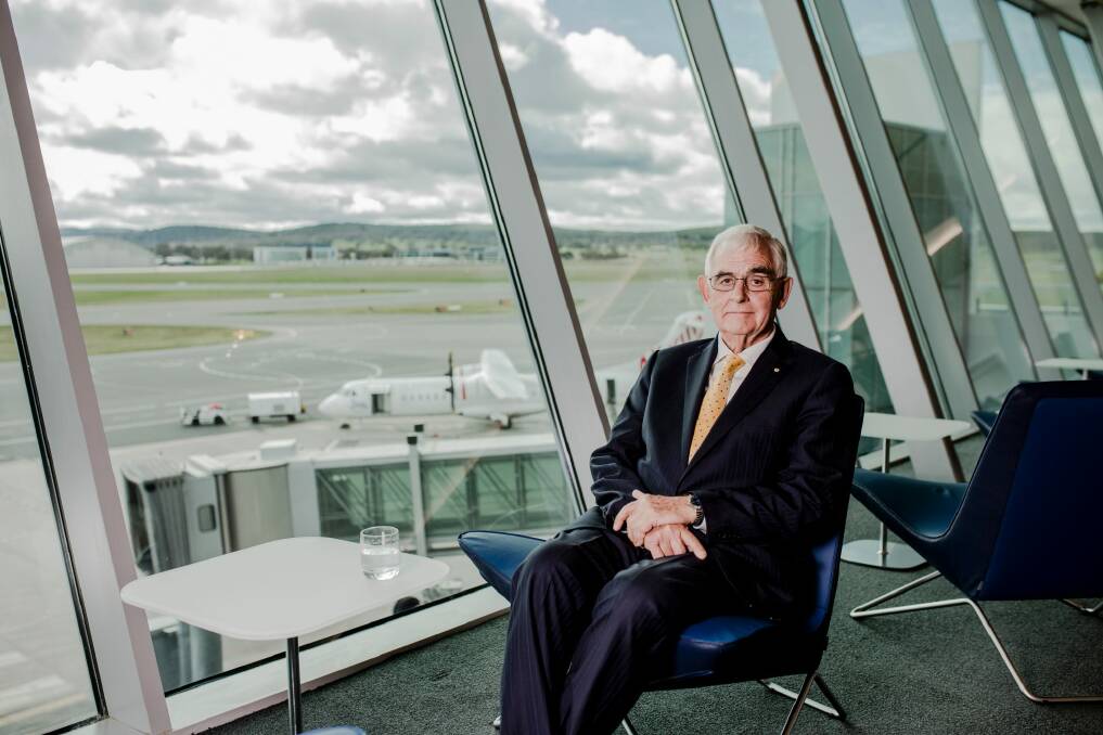 Canberra Airport owner Terry Snow in the new international terminal. Photo: Jamila Toderas