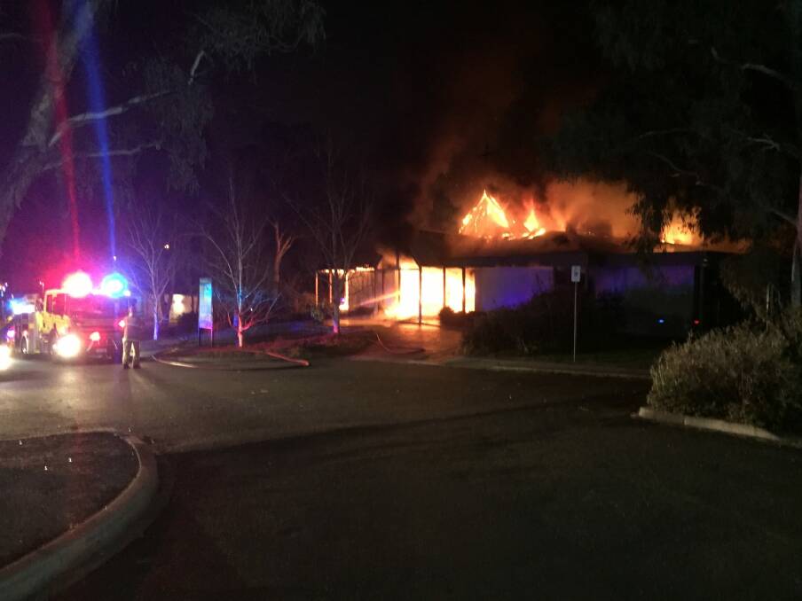 Local Ben Langley saw fire crews tackling the Kambah church blaze at 6:15am while he was out walking his dog. Photo: Ben Langley
