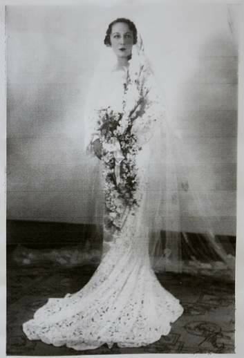 The wedding photo of Jean Valentine.