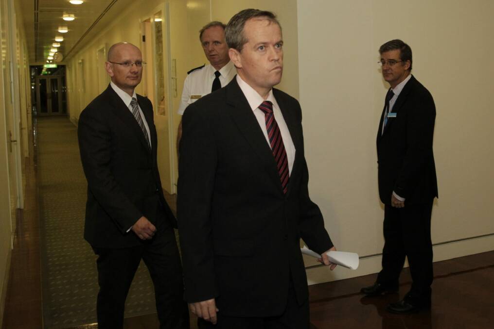 Bill Shorten ahead of the June 26, 2013 leadership ballot at Parliament House. Photo: Andrew Meares