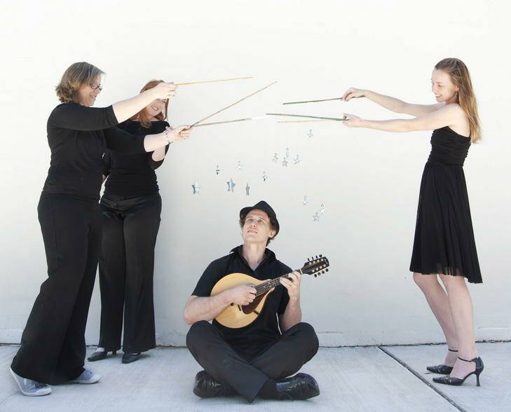 Members of the Griffyn Ensemble Kiri Sollis, Wyana O?Keeffe, Carly Brown, and Michael Sollis. Photo: Supplied by Lindi Heap
